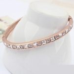 Náramok z kockových kameňov, Crystal, zdobený kryštálmi Swarovski