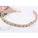 Náramok z kockových kameňov, Black Diamond, zdobený kryštálmi Swarovski