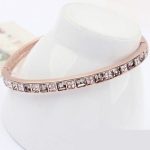 Náramok z kockových kameňov, Black Diamond, zdobený kryštálmi Swarovski