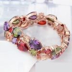 Kamenný náramok v tvare kvapky vody, Multicolor