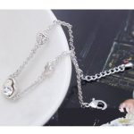 Náramok s príveskom srdiečko, Crystal, zdobený kryštálmi Swarovski