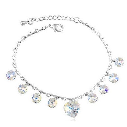 Prasknutie srdiečka a kruhu, Kristály AB, zdobené kryštálmi Swarovski