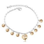 Zátka na praskanie srdca a kruhu, Crystal GSHA, zdobená kryštálom Swarovski