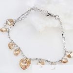 Zátka na praskanie srdca a kruhu, Crystal GSHA, zdobená kryštálom Swarovski