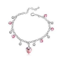   Elegantný kamienkový náramok Light Rose zdobený kryštálmi Swarovski