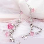 Elegantný kamienkový náramok Light Rose zdobený kryštálmi Swarovski