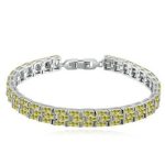 Obdĺžnikový kamienkový náramok, olivovo zelená