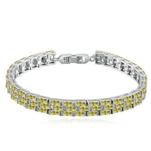 Obdĺžnikový kamienkový náramok, olivovo zelená