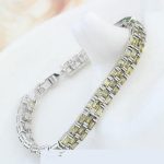 Obdĺžnikový kamienkový náramok, olivovo zelená