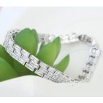 Obdĺžnikový kamenný náramok, krištáľ