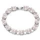 Náramok so zirkónmi, rhodium
