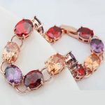 Náramok so zirkónmi, trblietavé zlato