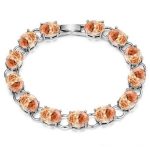 Náramok so zirkónmi, trblietavé zlato