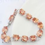 Náramok so zirkónmi, trblietavé zlato