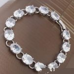 Náramok so zirkónmi, rhodium