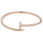 Ohýbaný cylindrický náramok, šampanské zlato