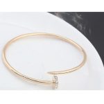 Ohýbaný cylindrický náramok, šampanské zlato