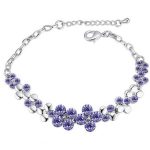 Kvetinový náramok, Tanzanit