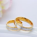 Pánsky snubný prsteň, nerez, zlatý, veľkosť 9