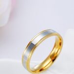 Pánsky snubný prsteň, nerez, zlatý, veľkosť 11