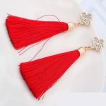 Náušnice v národnom štýle, červené