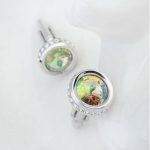 Manžetové gombíky s krištáľom Swarovski, okrúhle, krištáľ LUMG
