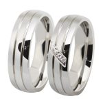 Pánsky snubný prsteň, nerez, striebro, veľkosť 11