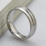 Pánsky snubný prsteň, nerez, striebro, veľkosť 12