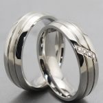 Dámsky snubný prsteň, nerezová oceľ, strieborná, veľkosť 8