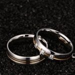 Dámsky snubný prsteň, nerezová oceľ, strieborná, veľkosť 6