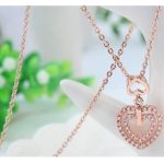 Dvojitý náhrdelník v tvare srdca, Rosegold, ružové zlato