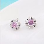 Súprava šperkov v tvare kvetu, ružová