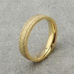 Dámsky snubný prsteň, nerez, zlatá farba, veľkosť 7