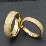 Pánsky snubný prsteň, nerez, zlatý, veľkosť 9