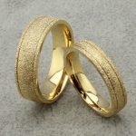 Pánsky snubný prsteň, nerez, zlatý, veľkosť 9