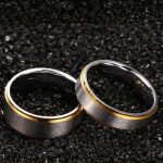 Dámsky snubný prsteň, nerezová oceľ, strieborná, veľkosť 10