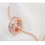 Náhrdelník s príveskom prsteň, Rosegold, ružové zlato