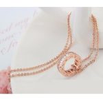 Náhrdelník s príveskom prsteň, Rosegold, ružové zlato