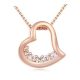 Náhrdelník s príveskom srdiečko, Rosegold, ružové zlato