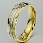 Pánsky snubný prsteň, nerez, zlatý, veľkosť 13