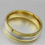 Pánsky snubný prsteň, nerez, zlatý, veľkosť 13