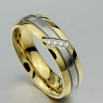 Dámsky snubný prsteň, nerez, zlatý, veľkosť 9