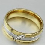 Dámsky snubný prsteň, nerez, zlatý, veľkosť 6