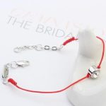 Šnúrkový náramok, červené rhodium, zdobený kryštálmi Swarovski