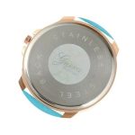 Dámske náramkové hodinky s džínsovým vzorom, remienok z umelej kože, v ružovej farbe