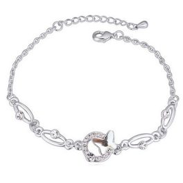 Motýľový náramok Crystal zdobený kryštálmi Swarovski