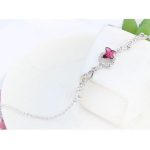 Motýľový náramok, Ametyst, zdobený kryštálmi Swarovski