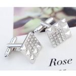 Manžetové gombíky, štvorcové, krištáľové