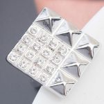 Manžetové gombíky, štvorcové, krištáľové