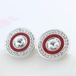 Manžetové gombíky s krištáľom Swarovski, bordové